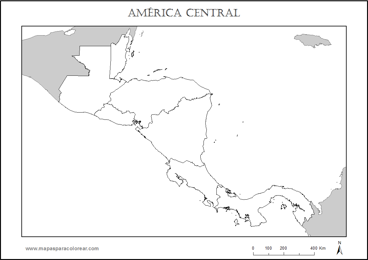 Mapa Da America Central Para Completar