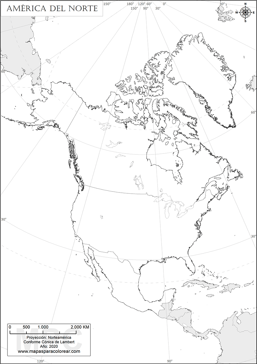 Pronta Atividade Geografia Educacao America Do Norte Mapa Mudo Images