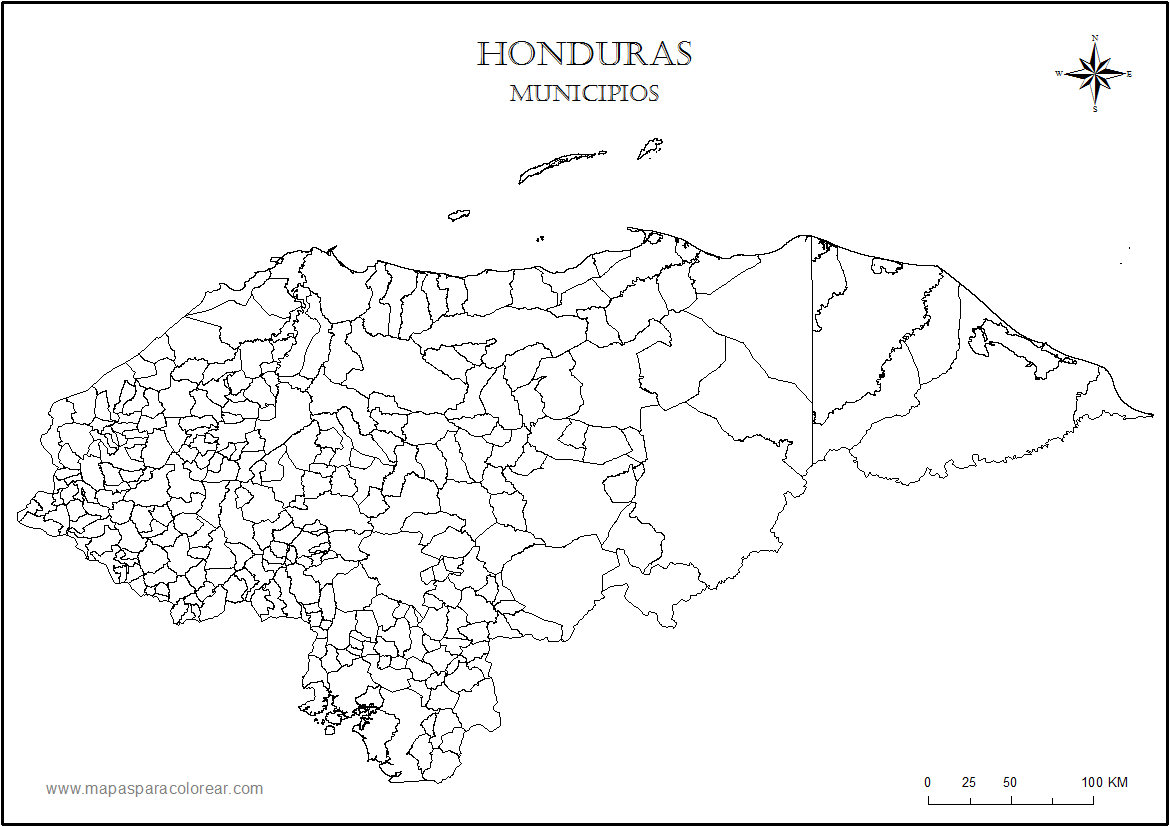 Centelleo Consenso Nieve Mapa Politico De Honduras Para Colorear | My ...