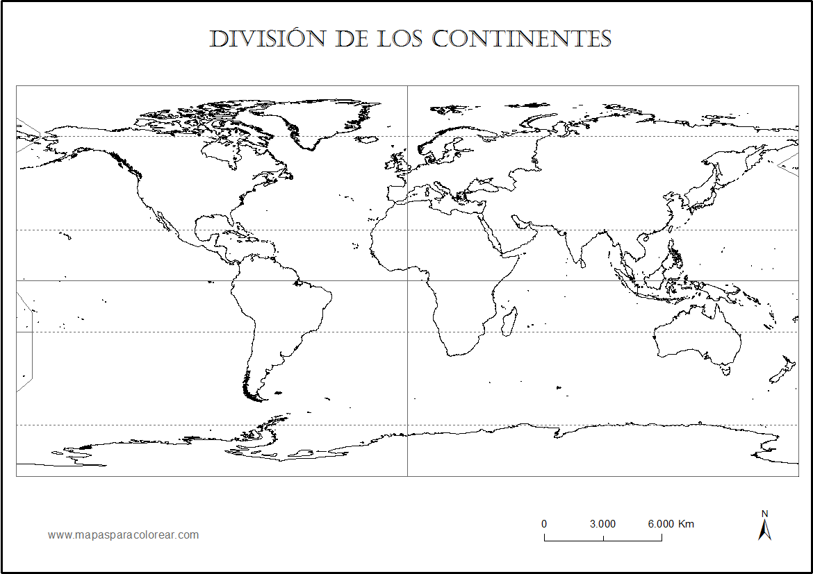 Mapamundi Para Colorear