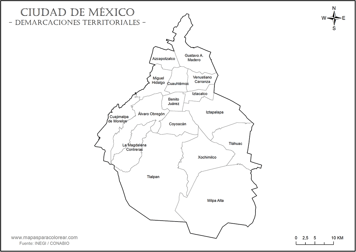 Mapa De La Ciudad De Mexico Con Nombres Para Colorear Mapa De Mexico