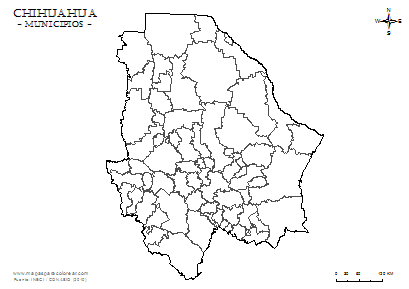 Estado De Chihuahua Mexico Mapa