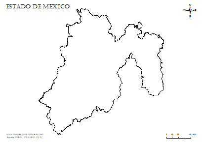 Mapas Del Estado De Mexico Para Colorear