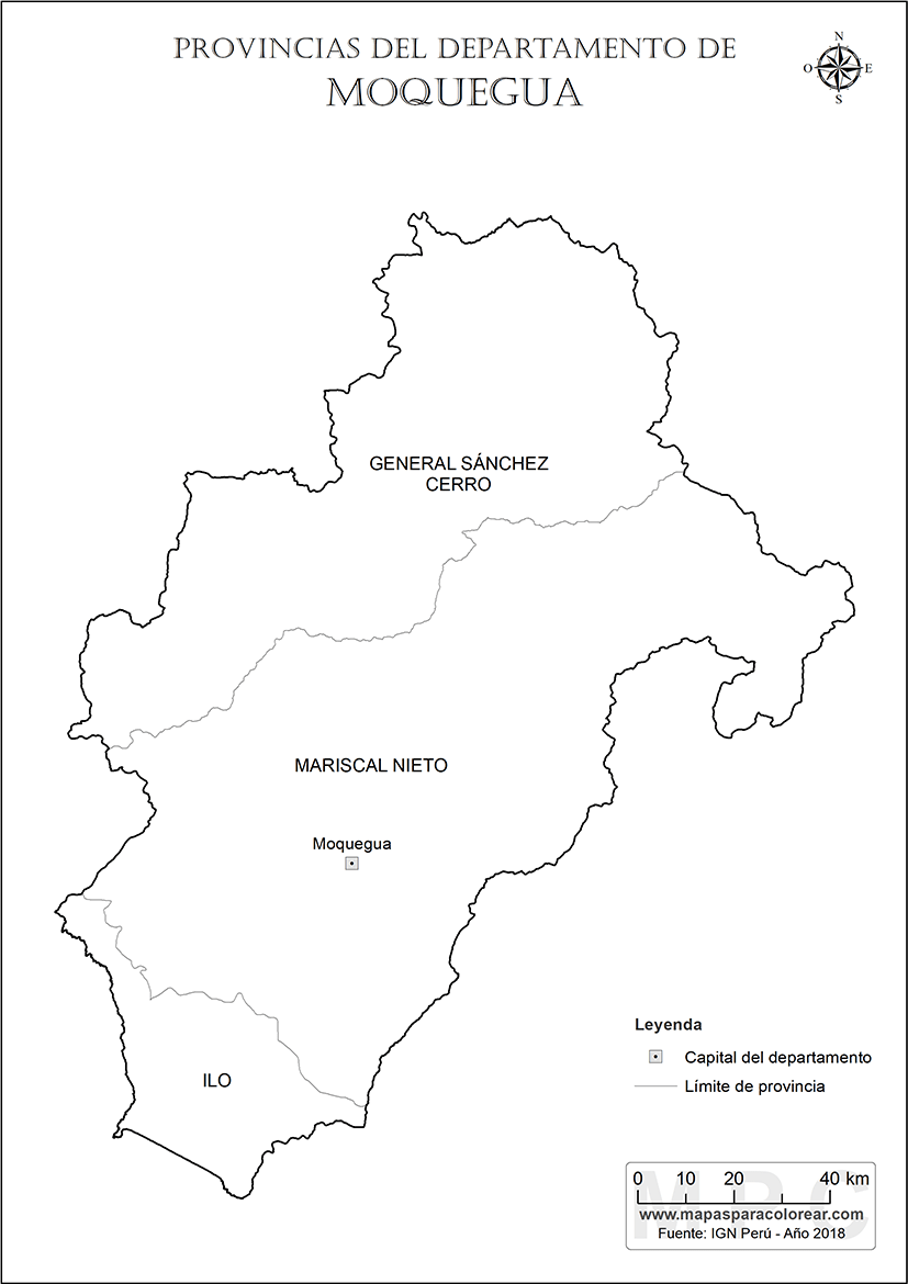 Mapas Departamento De Moquegua Para Colorear