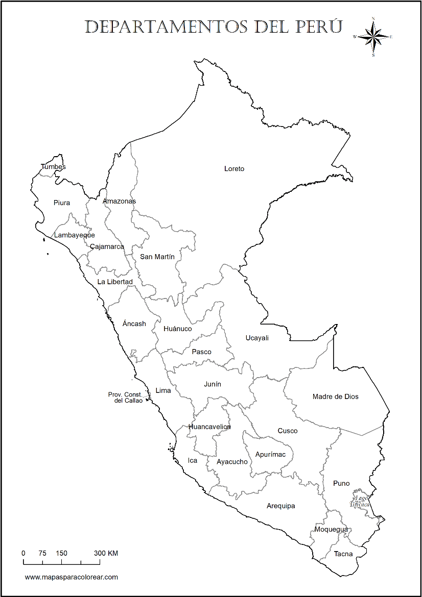 Mapas Del Perú Para Colorear