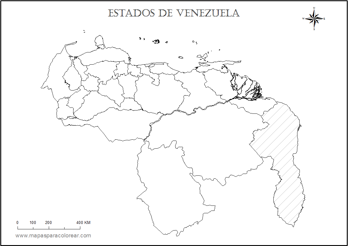 Mapas De Venezuela Para Colorear